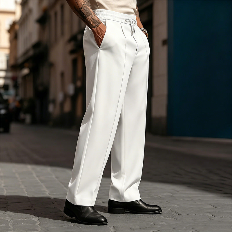 Men's Modern Wide-Leg Suit Pants