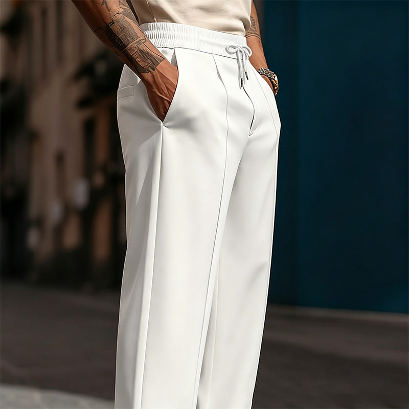 Men's Modern Wide-Leg Suit Pants