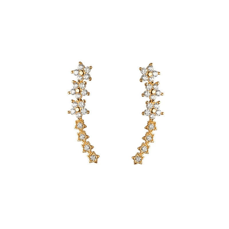 Pick Any 3 for $9.99 Starry Flower Rhinestone Ear Climber Earrings