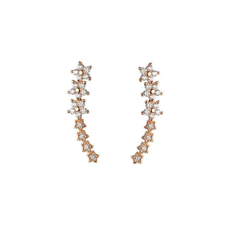 Pick Any 3 for $9.99 Starry Flower Rhinestone Ear Climber Earrings