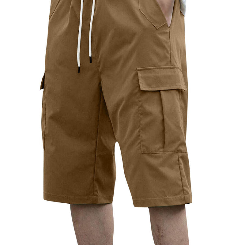 NOW Men's Casual Cargo Shorts with Drawstring