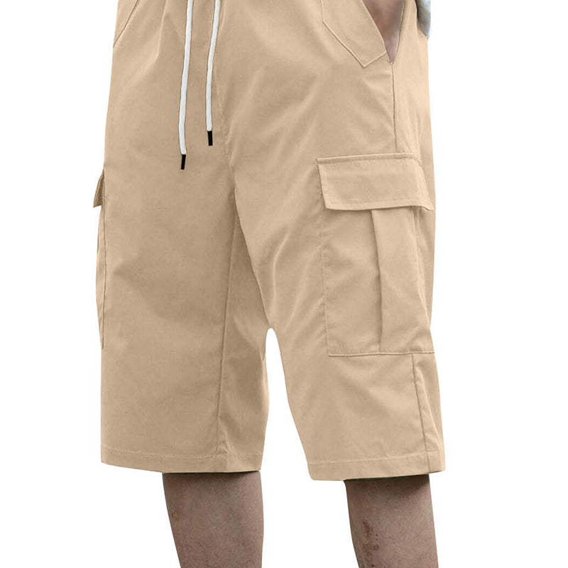 NOW Men's Casual Cargo Shorts with Drawstring
