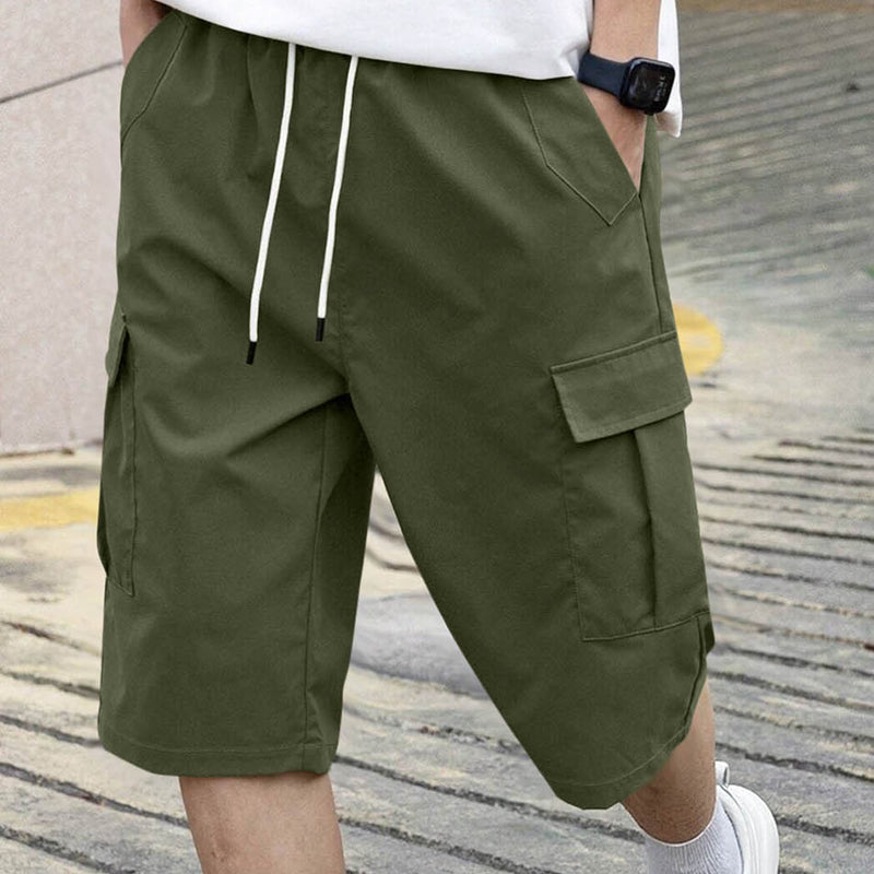 NOW Men's Casual Cargo Shorts with Drawstring