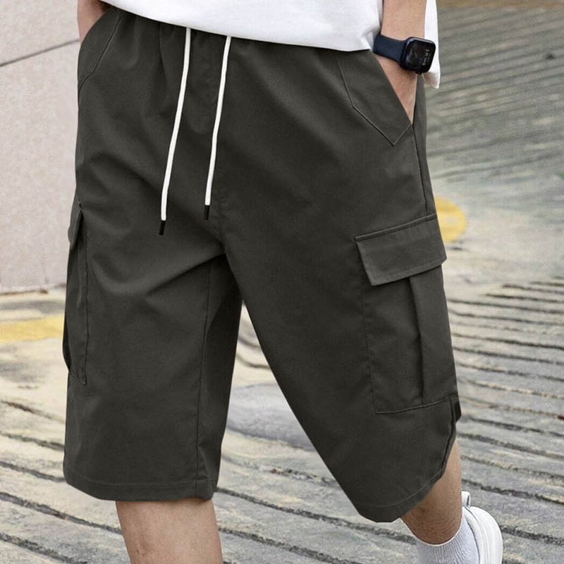 NOW Men's Casual Cargo Shorts with Drawstring