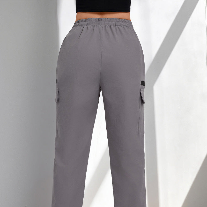 Women's Drawstring Cargo Pants with Pockets