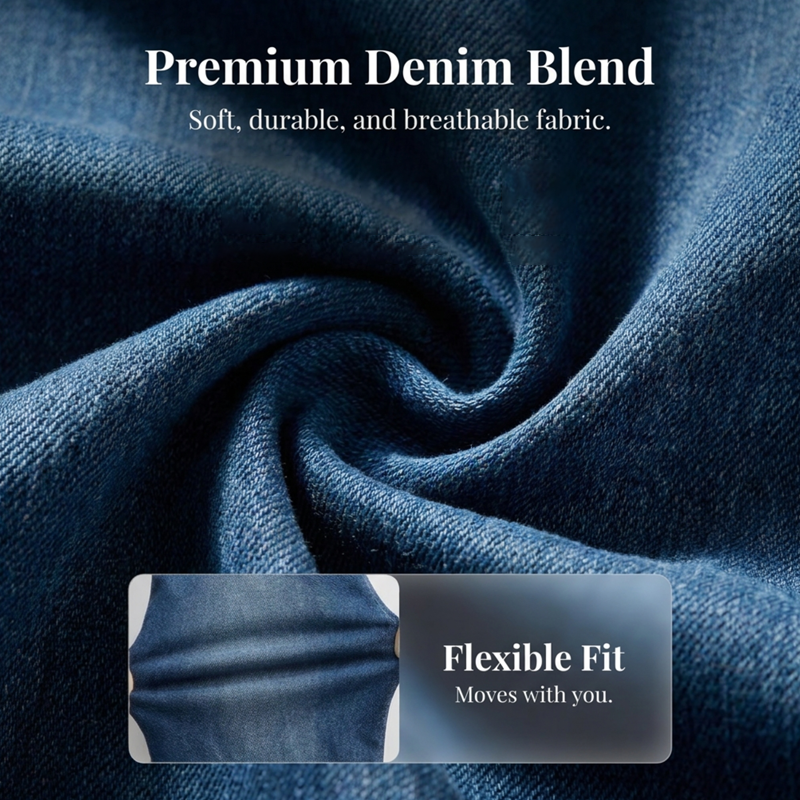 Abito in denim da donna con scollo a V e spalle scoperte