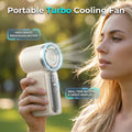 Ventilatore portatile turbo gratuito - display LED, 6 velocità, 3000mAh