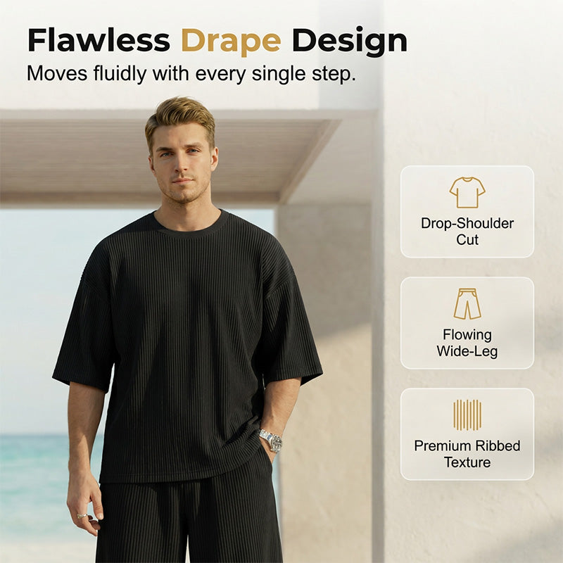 Men's Modern Casual Pleated Tracksuit