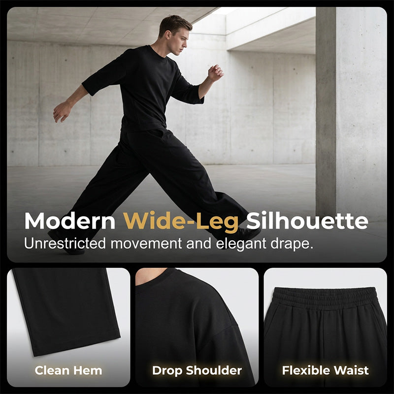 Men's Modern Casual Pleated Tracksuit