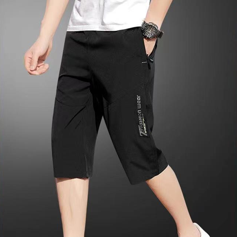Shorts deportivos de secado rápido para hombre con bolsillos con cremallera