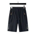 Shorts deportivos de secado rápido para hombre con bolsillos con cremallera