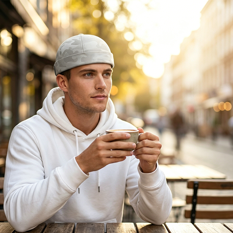 Cappellino traspirante in rete senza visiera