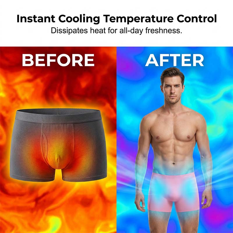 Ropa interior de seda de hielo ultrafina y cómoda para hombre