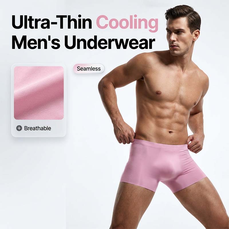 Ropa interior de seda de hielo ultrafina y cómoda para hombre