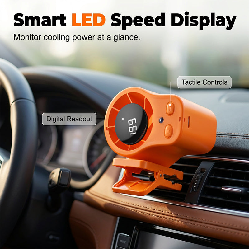 Handsfree persoonlijke koelventilator met led-display