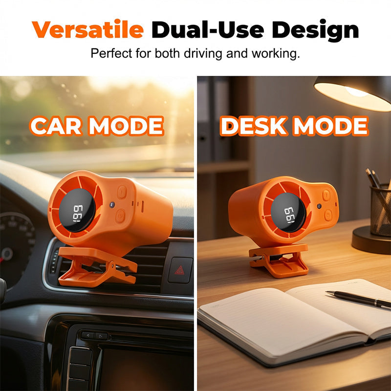 Handsfree persoonlijke koelventilator met led-display