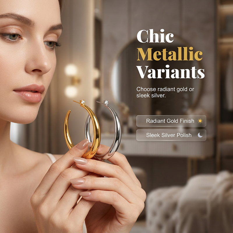 Créoles chic effilées pour femme