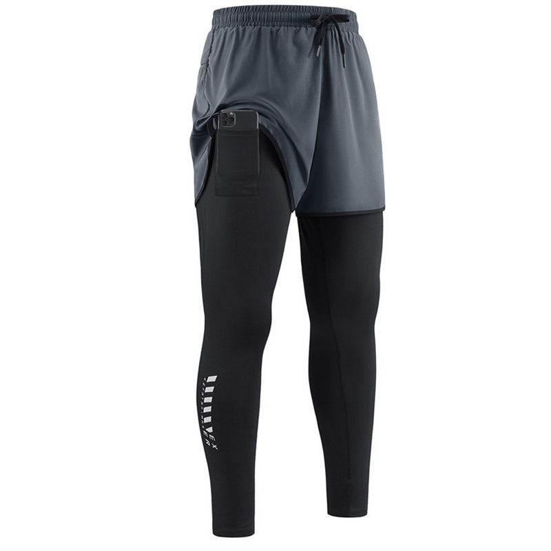Collant da running da uomo 2-in-1 con pantaloncini