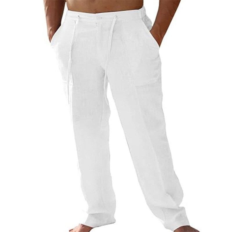 Lichte casual broek voor heren met elastische taille