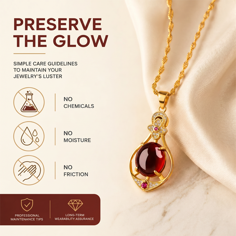 Elegante ketting met vierbladige klaver en druppelhanger