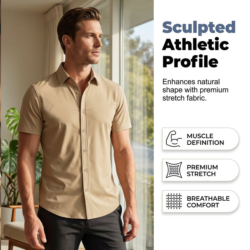 Slim-fit stretchshirt voor heren