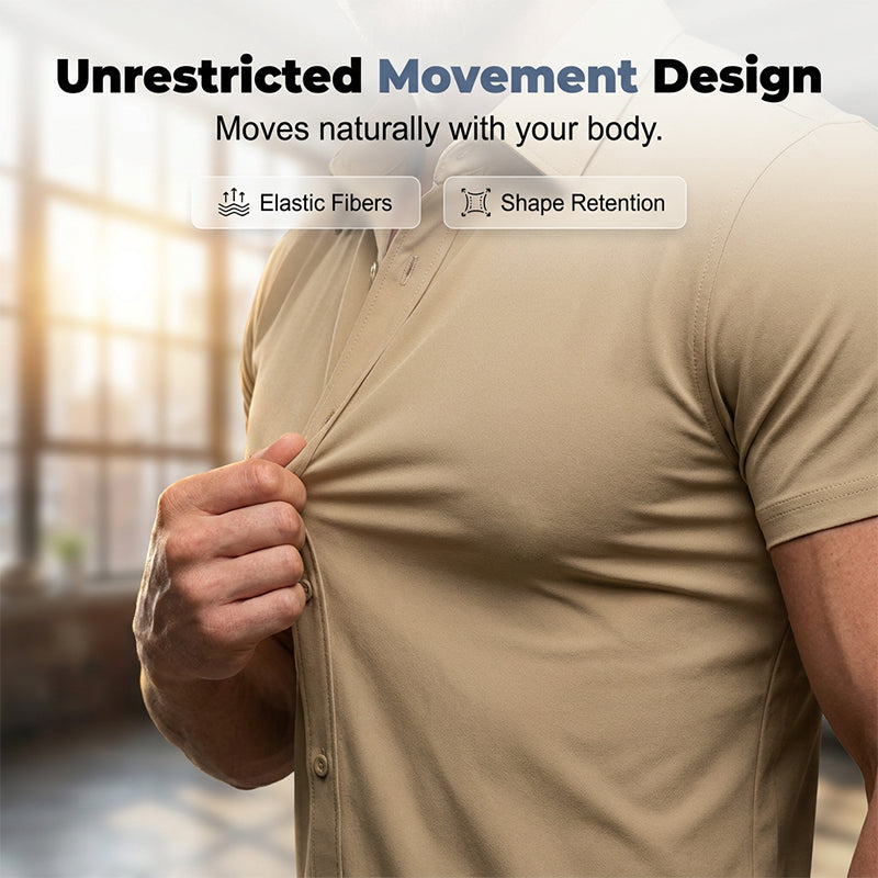Slim-fit stretchshirt voor heren
