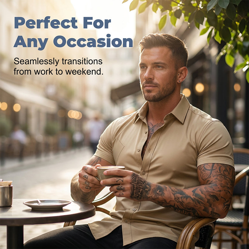 Slim-fit stretchshirt voor heren