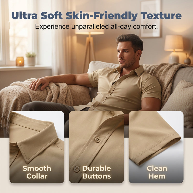 Slim-fit stretchshirt voor heren