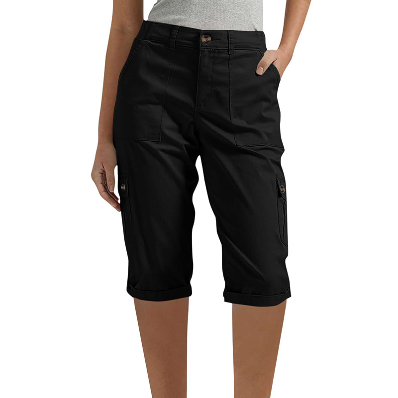 Women's Casual Cargo Capri Pants with Pockets