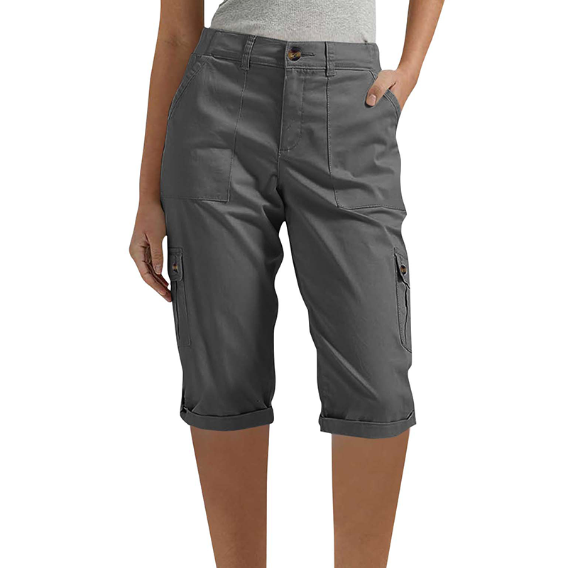 Women's Casual Cargo Capri Pants with Pockets
