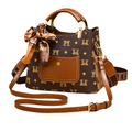 Crossbodytas met monogram, handvat aan de bovenkant