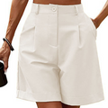 Geplooide short voor dames met hoge taille