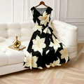 Dames mouwloze jurk met bloemenprint