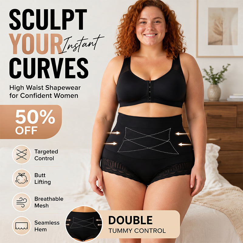 Culotte gainante gratuite pour femme à croisé, contrôle du ventre