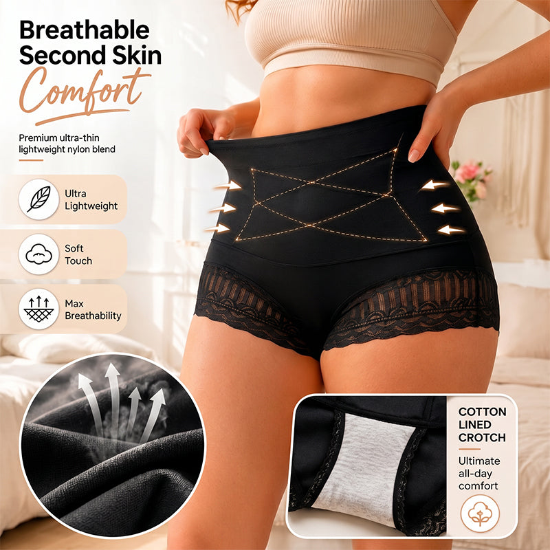 Culotte gainante gratuite pour femme à croisé, contrôle du ventre