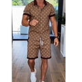 Conjunto de verano estampado de 2 piezas para hombre