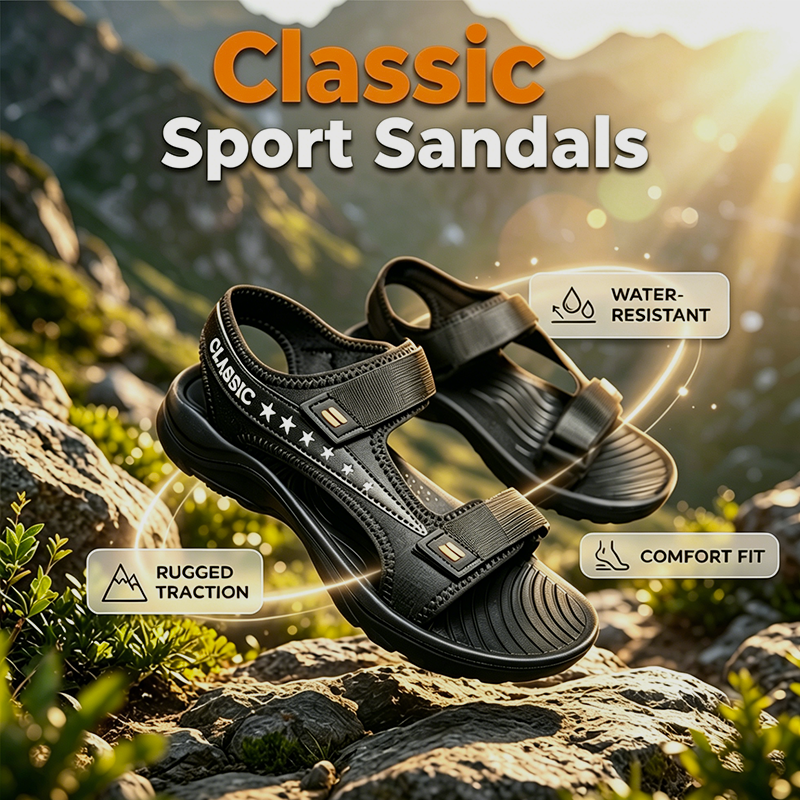 Klassieke outdoorsandalen voor heren