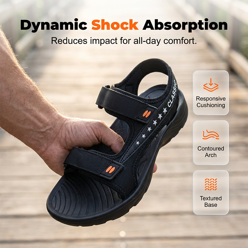 Klassieke outdoorsandalen voor heren