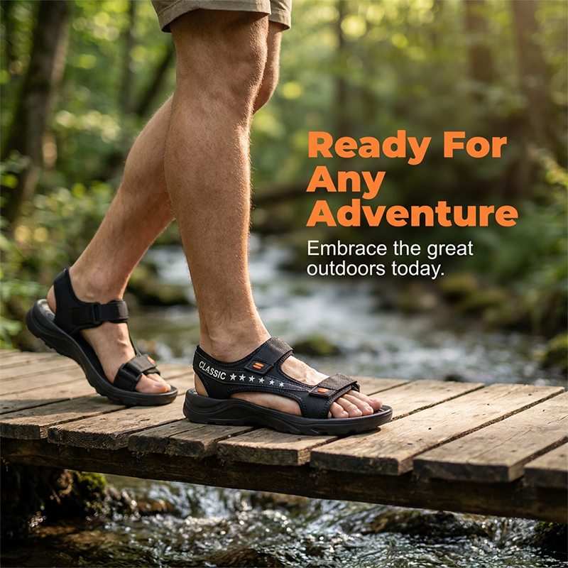 Klassieke outdoorsandalen voor heren