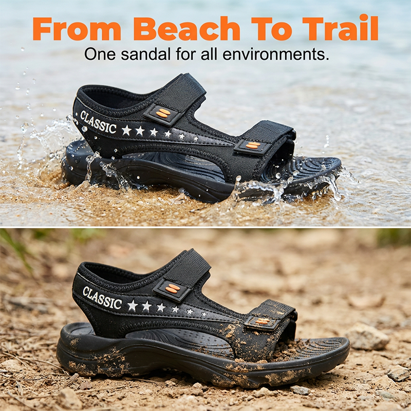 Klassieke outdoorsandalen voor heren