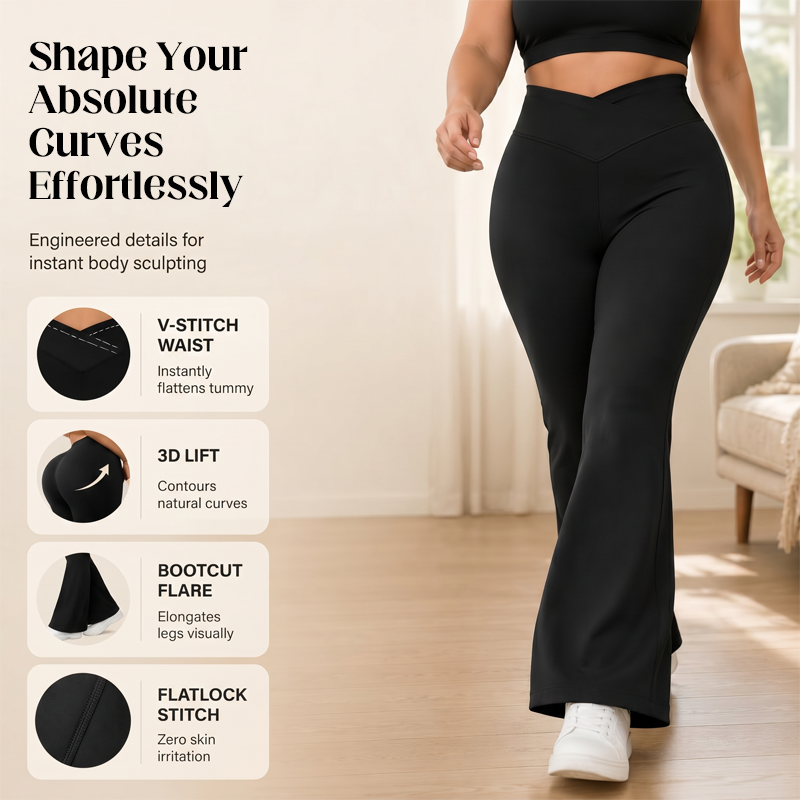 Pantaloni da yoga da donna a vita alta con incrocio