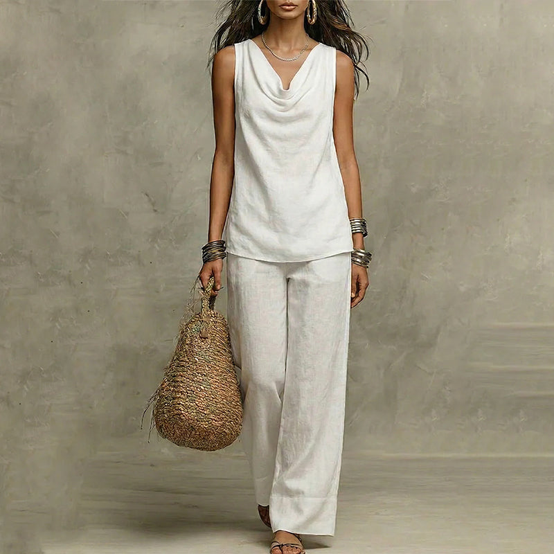 Elegant Cowl Neck Lounge Set