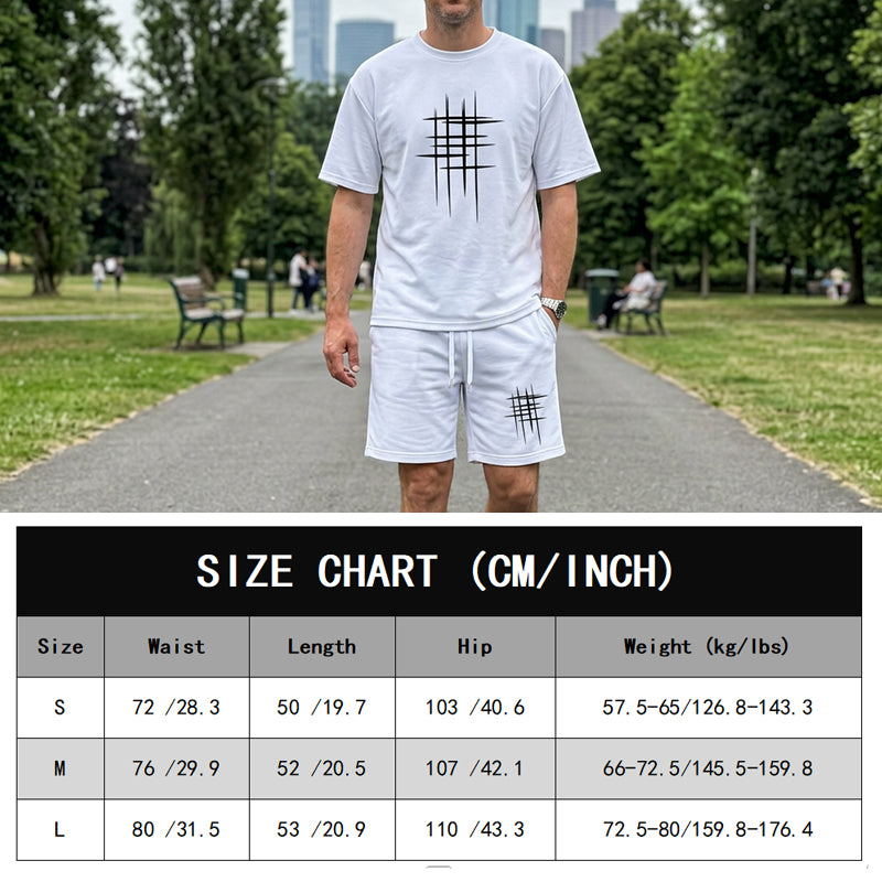 Conjunto de 2 piezas para hombre: camiseta informal y pantalones cortos