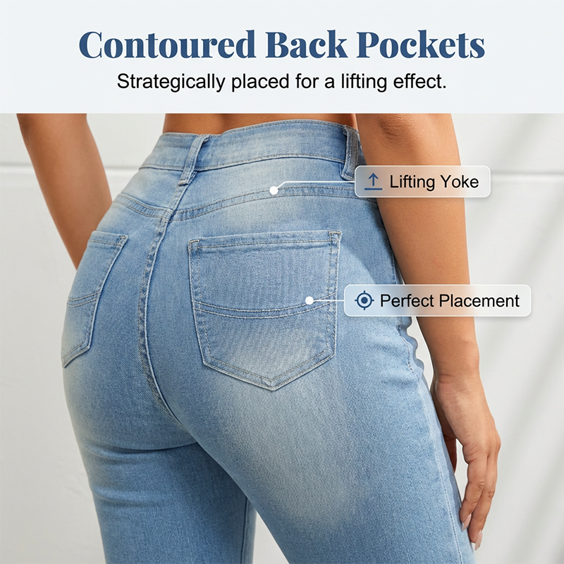 Capri-jeans met hoge taille - rekbaar comfort en flatterende lift