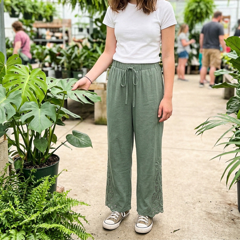 Pantaloni casual da donna traspiranti a gamba larga