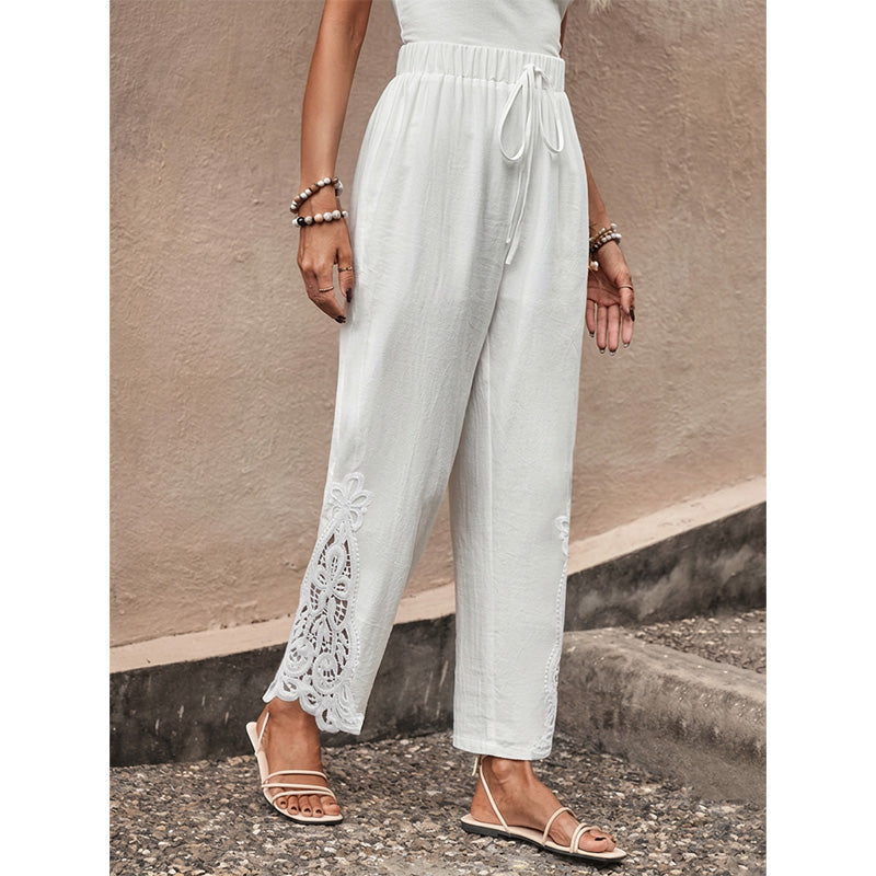Pantaloni casual da donna traspiranti a gamba larga