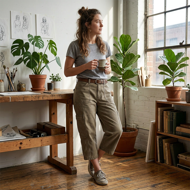 Casual cargocapri's met comfortabele pasvorm