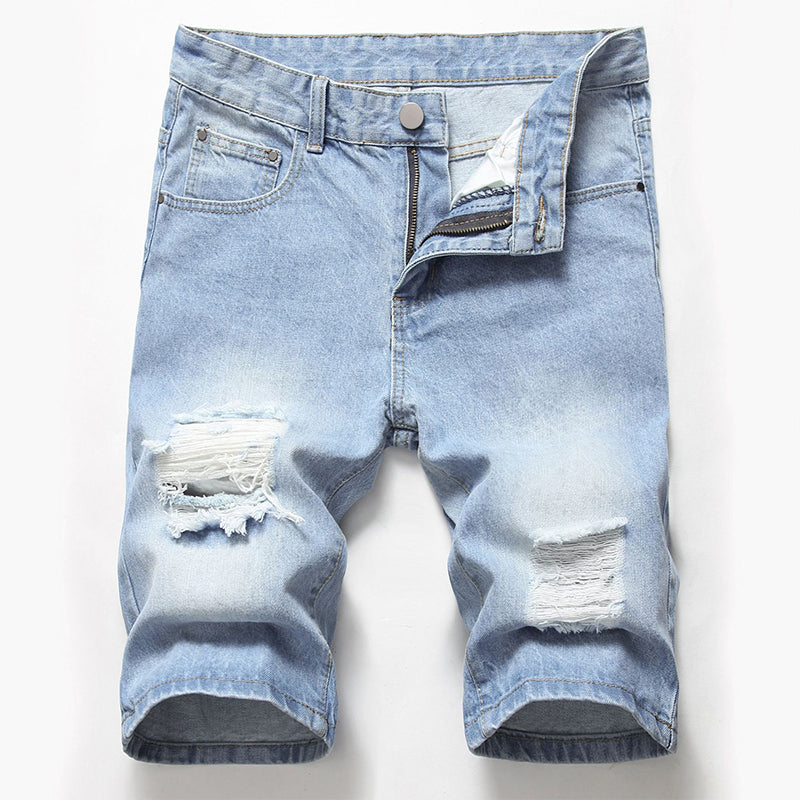 Pantaloncini di jeans vintage effetto usato