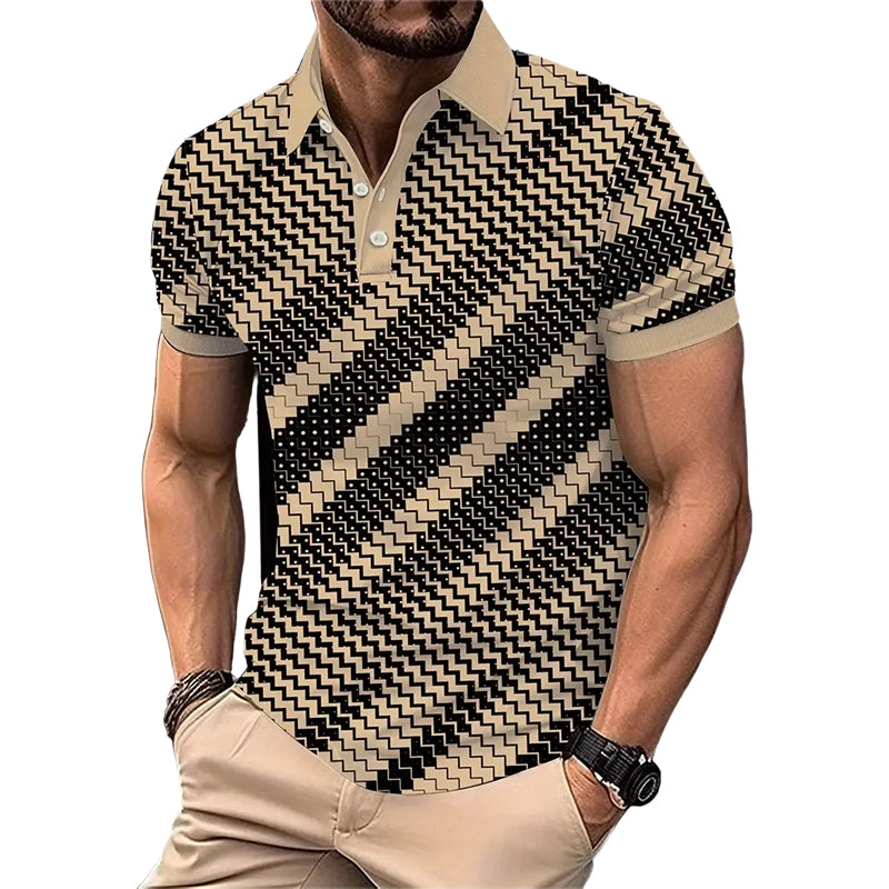 Camisas con cuello y estampado geométrico para hombre