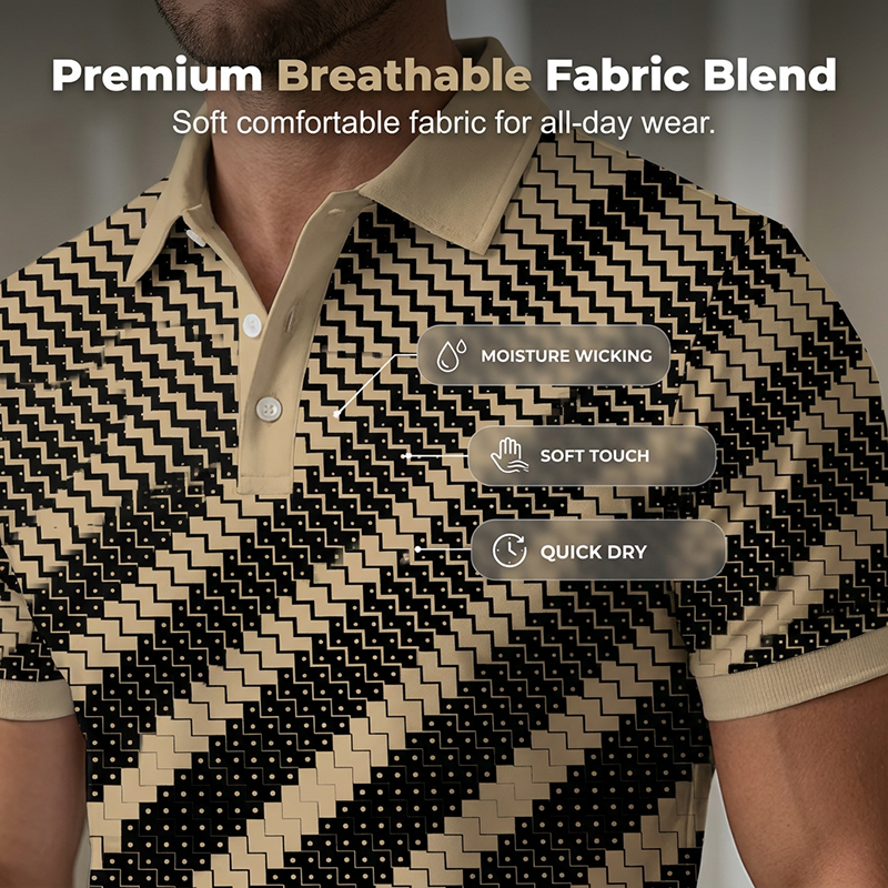 Camisas con cuello y estampado geométrico para hombre